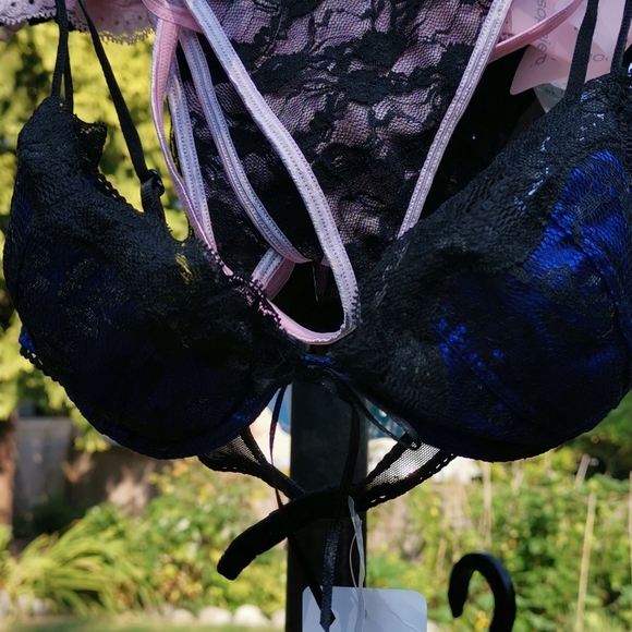 Rene Rofe Blue Lace Bra - Picture 4 of 16